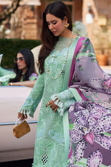 Mushq Te Amo 3Pc Luxury Embroidered Lawn with Printed Slub Net Dupatta - GA1853