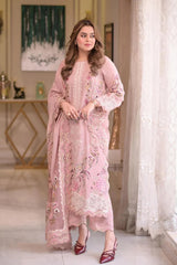 Aneelas Luxury Embroidered Lawn 3pc with Embroidered Slubnet Dupatta- GA2248