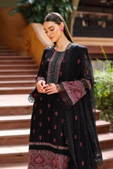 Bareeze Embroidered Lawn 3pc with Bamber Chiffon dupatta-GA1700