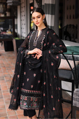 Bareeze Embroidered Lawn 3pc with Bamber Chiffon dupatta-GA1702