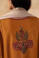 Zara shajahan 3PC Embroidered Dhanak with Dhanak Embroidered Shawl - GA1774