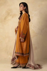 Zara shajahan 3PC Embroidered Dhanak with Dhanak Embroidered Shawl - GA1774
