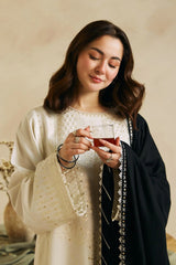 Zara shajahan 3PC Embroidered Dhanak with Embroidered Shawl - GA1791