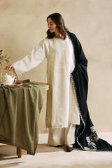 Zara shajahan 3PC Embroidered Dhanak with Embroidered Shawl - GA1791