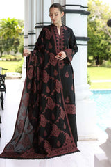 Bareeze 3PC Embroidered Dhanak Suit with Heavy Embroidered Shawal -GA1965