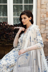 Bareeze Embroidered Lawn 3pc with Embroidered Chiffon Dupatta- GA1997