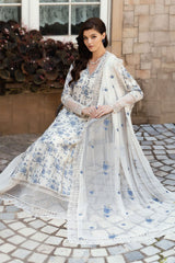 Bareeze Embroidered Lawn 3pc with Embroidered Chiffon Dupatta- GA1997