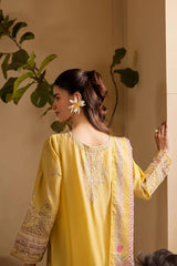 Batik 3PC Lawn Embroidered Shirt with Embroidered Organza Dupatta- GA2038
