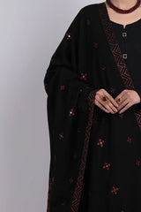 Bareeze 3PC Embroidered Dhanak Suit with Heavy Embroidered Shawal -GA2060