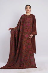 Bareeze 3PC Embroidered Dhanak Suit with Heavy Embroidered Shawal -GA2055