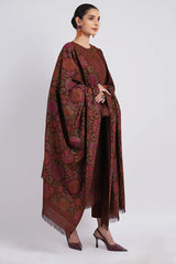 Bareeze 3PC Embroidered Dhanak Suit with Heavy Embroidered Shawal -GA2055