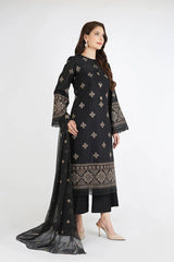 Bareeze 3PC Embroidered karandi Suit with Embroidered Shwal -GA2075