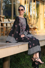 Bareeze 3PC Embroidered karandi Suit with Embroidered Shwal -GA2074