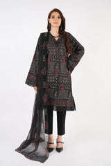 Bareeze 3PC Embroidered karandi Suit with Embroidered Shwal -GA2076