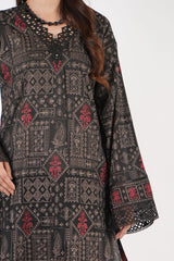 Bareeze 3PC Embroidered karandi Suit with Embroidered Shwal -GA2076