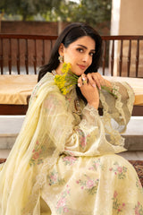 Bareeze 3PC Embroidered Lawn Suit with Embroidered chiffon Dupatta -Ga2264
