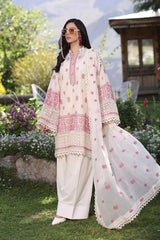 Bareeze 3PC Embroidered Lawn Suit with Embroidered chiffon Dupatta -Ga2266