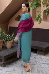 Rang Rasiya 3PC Embroidered Dhanak Embroidered with Whool Shawl - GA2156