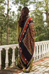 Zara Shahjahan 3PC Embroidered Dhanak with Embroidered Dhanak Shawl - GA1759