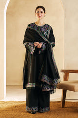 Winter 3PC Embroidered Dhanak with Embroidered Dhanak Shawl - GA1782