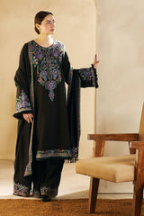 Winter 3PC Embroidered Dhanak with Embroidered Dhanak Shawl - GA1782