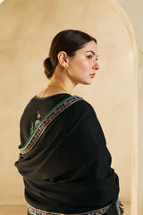 Winter 3PC Embroidered Dhanak with Embroidered Dhanak Shawl - GA1782