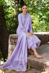 Saira Shakira 3PC Embroidered Lawn with Embroiderd Slub Net Dupatta - GA2218