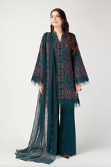 Bareeze Embroidered Lawn 3pc with Embroidered Crinkle Chiffon Dupatta- GA2026