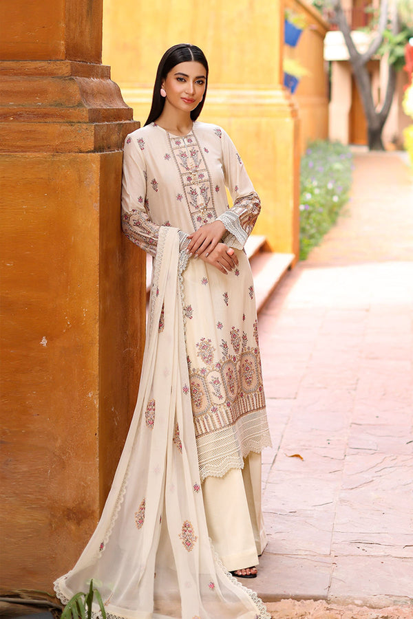 Bareeze Embroidered Lawn 3pc with Embroidered Chiffon Dupatta - GA1859