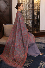 Bareeze 3PC Embroidered Dhanak with Embroidered Dhanak Shawl - GA1778