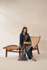 Sapphire 3PC Embroidered karandi Suit with Printed Shwal -GA2073