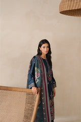 Sapphire 3PC Embroidered karandi Suit with Printed Shwal -GA2073