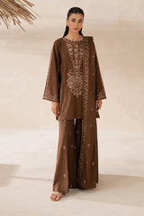 Sapphire 3PC Embroidered karandi Suit with Embroidered Shwal -GA2072