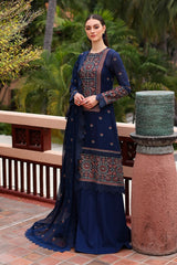 Bareeze Embroidered Lawn 3pc with Bamber Chiffon dupatta-Ga1716