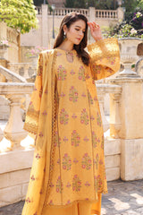 Bareeze Embroidered Lawn 3pc with Bamber Chiffon dupatta-Ga1727