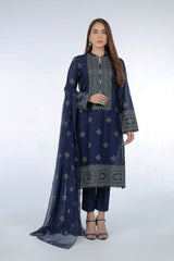 Bareeze Summer Lawn 3pc with Embroidered chiffon dupatta-GA1743