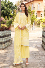 Bareeze Embroidered Lawn 3pc with Embroidered Chiffon Dupatta- GA1822