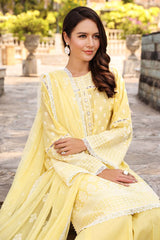 Bareeze Embroidered Lawn 3pc with Embroidered Chiffon Dupatta- GA1822