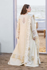 Qalamkar Luxury Embroidered Lawn 3pc with Printed Embroidered Cotton Silk Dupatta - GA1836