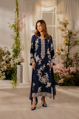 Batik Embroidered Lawn 3pc with Printed Dupatta- GA2241