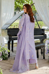 Elaf 3PC Embroidered Lawn with Embroiderd Slub Net Dupatta - GA2217