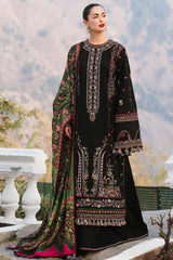 Hussain Rehar 3PC Embroidered Karandi Suit with Printed Shwal -GA2084