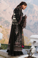 Hussain Rehar 3PC Embroidered Karandi Suit with Printed Shwal -GA2084