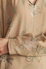 Zarashah Jahan Embroidered Dhanak 3pc with Printed Shawl- GA2117