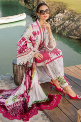 MariaB Printed Lawn 3pc with Printed Voil Dupatta- GA2178
