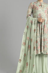 Bareeze Embroidered Lawn 3pc with Embroidered Chiffon Dupatta- GA1915