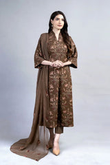 Bareeze Embroidered Lawn 3pc with Embroidered Crinkle Chiffon Dupatta- GA2024