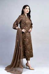 Bareeze Embroidered Lawn 3pc with Embroidered Crinkle Chiffon Dupatta- GA2024