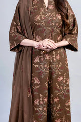 Bareeze Embroidered Lawn 3pc with Embroidered Crinkle Chiffon Dupatta- GA2024