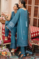 Mushq Embroidered Lawn 3pc with Silk Dupatta - GA2206